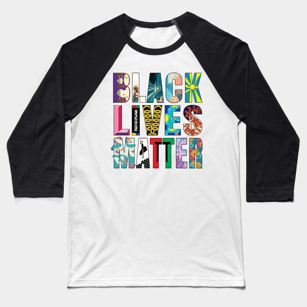 Black Lives Matter Street Mural Baseball T-Shirt by SiGo